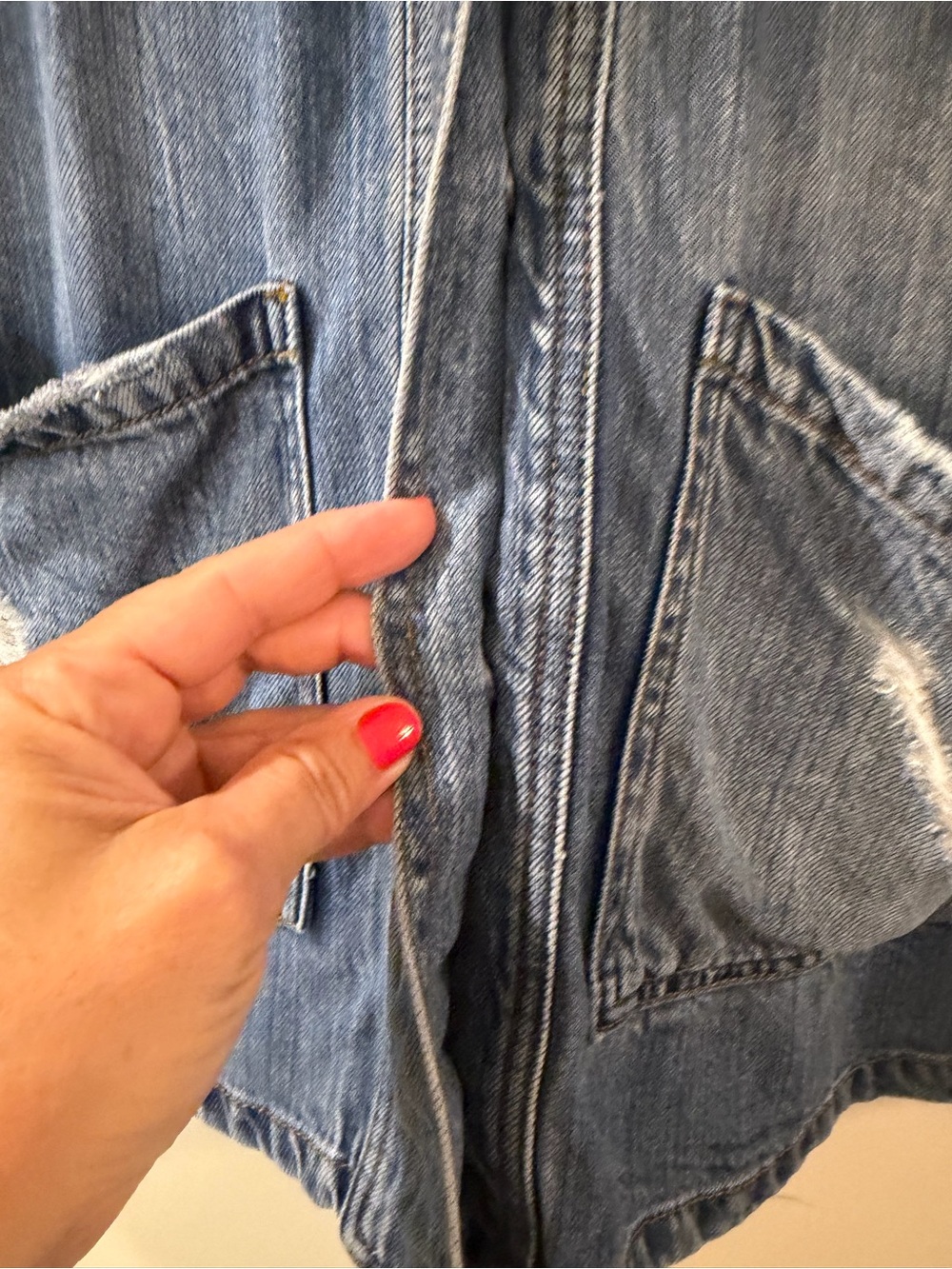 KUT from the Kloth brand size L Blue denim shirt/jacket - Picture 7 of 14